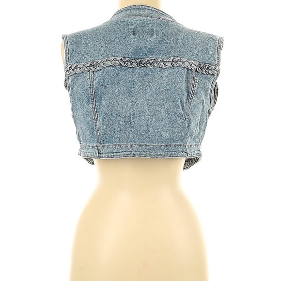 PTCL Cropped Denim Vest - Picture 2 of 7